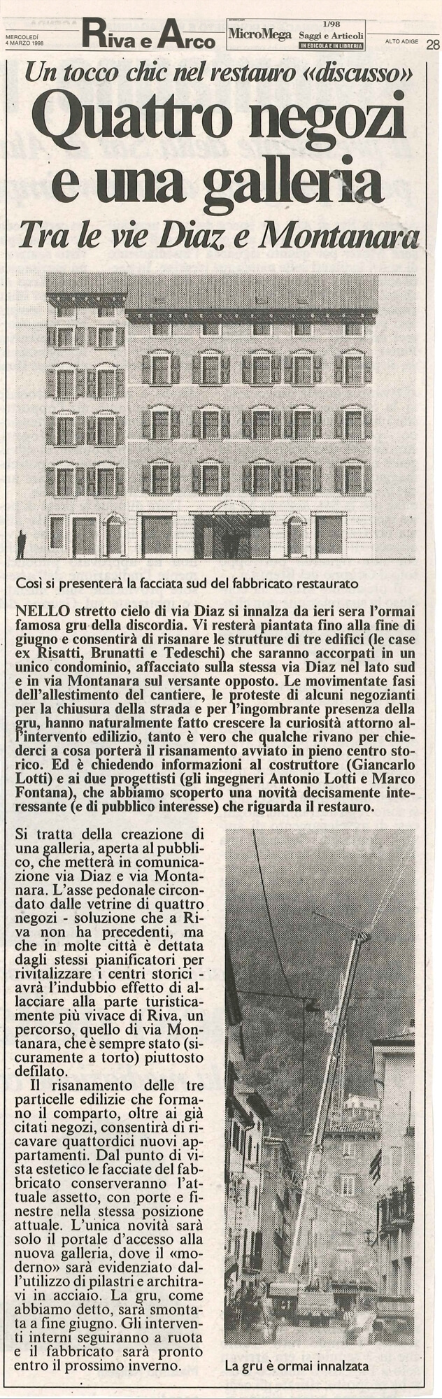 Quattro negozi e una galleria