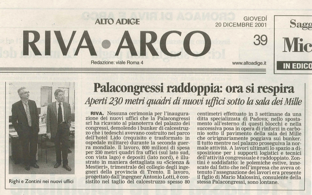 Palacongressi raddoppia: ora si respira