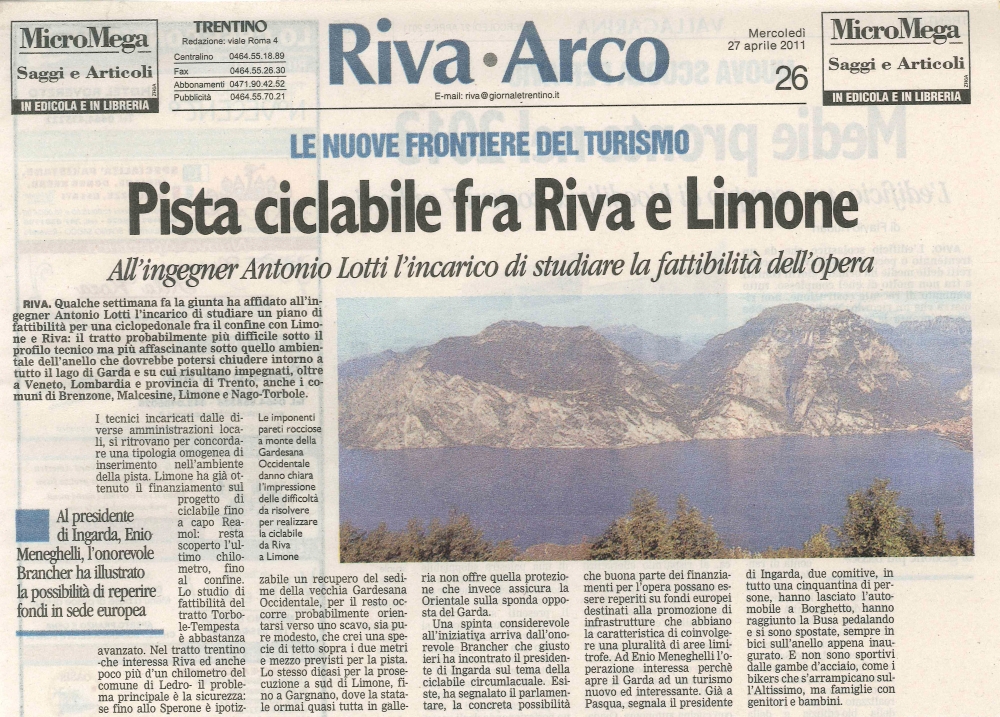 Pista ciclabile fra Riva e Limone