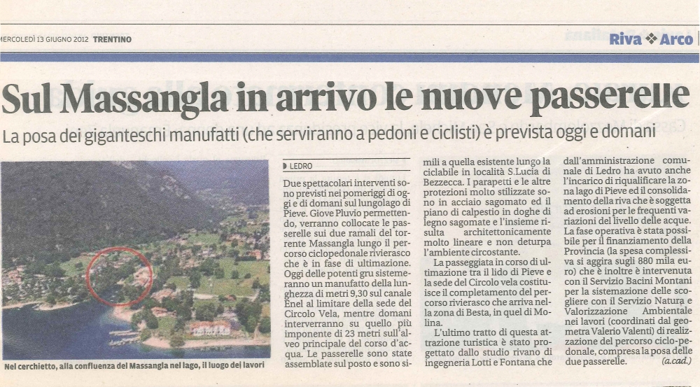 Sul Massangla in arrivo le nuove passerelle