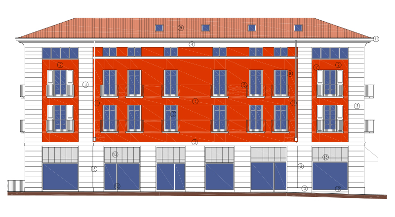 Palazzina Scaligero prospetto