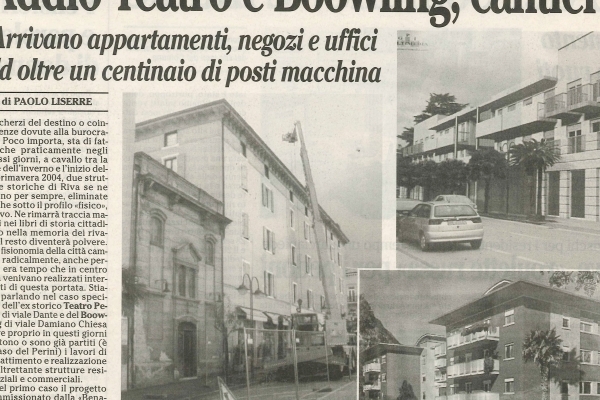 Addio Teatro e Bowling, cantieri in azione