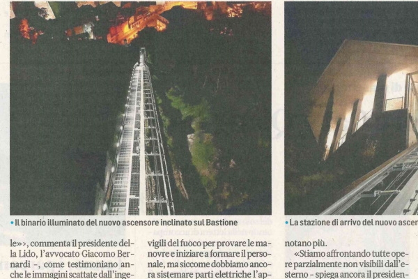 Ascensore inclinato, uno spettacolo notturno