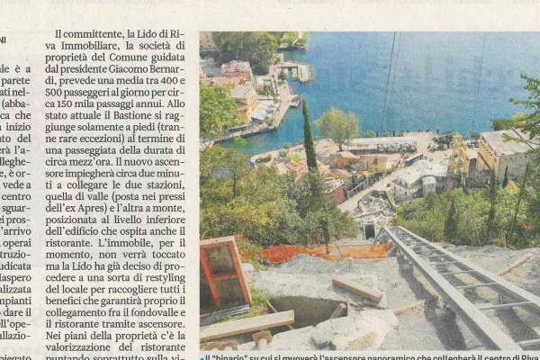 Bastione, arriva l'ascensore