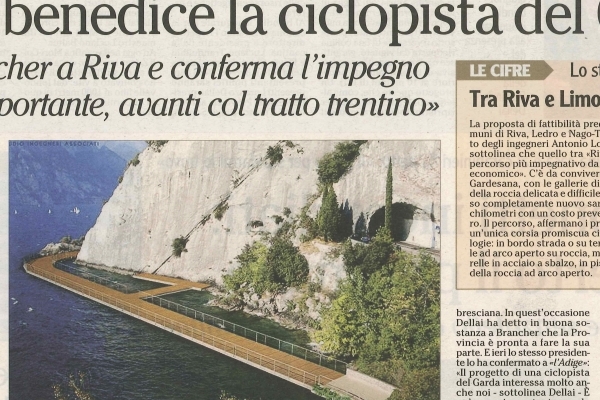 Dellai benedice la ciclopista del Garda