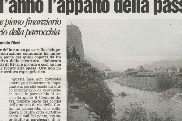 Entro l'anno l'appalto della passerella