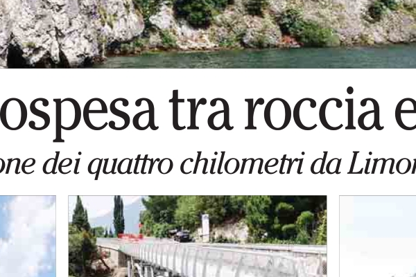 La ciclabile sospesa tra roccia e acqua
