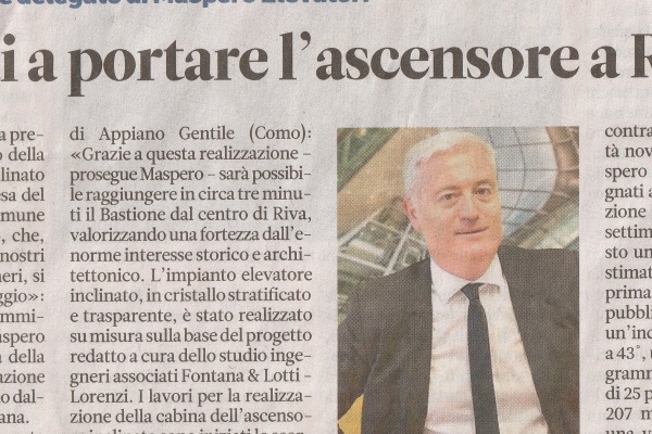 Pronti a portare l'ascensore a Riva